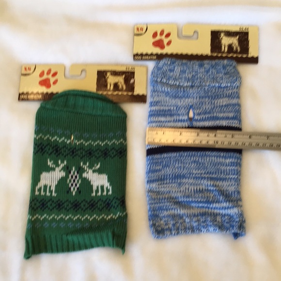 Two new dog sweaters XS Green and Blue - Picture 3 of 9